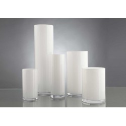 Vase cylindrique 20 cm blanc