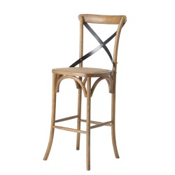 Chaise de bar Croisillon en...