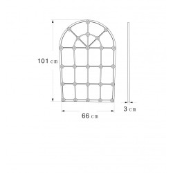 Miroir Grande Demeure gris 100 cm