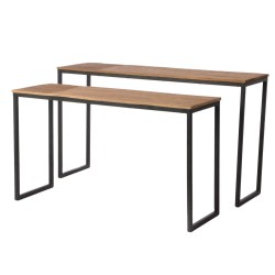 Set de 2 console martelé 81 cm