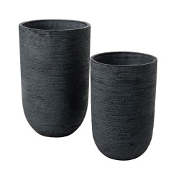 cache pot kelowna h: 68cm  d: 43 cm  gris NO WATERPROOF