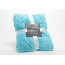 Plaid damier 130x170 Lagon