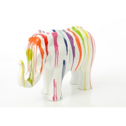 Eléphant Trash blanc 58 cm