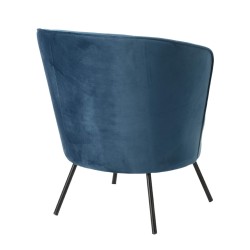 Fauteuil velours bleu Méredith