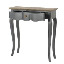 Petite console grise Maddy 80x25 bois de Mindi
