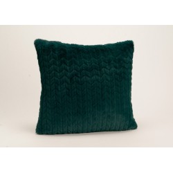 coussin emeraude chevron 40x40