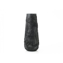 Vase noir feuille 83 cm