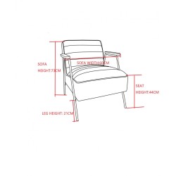 Fauteuil Hutch velours gris