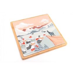 Coffret plateau carré montagne