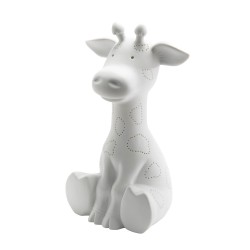 Lampe Girafe blanche en porcelaine 29,8,cm