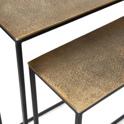 Set de 2 consoles en Aluminium Gold