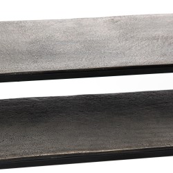 Set de 2 consoles Silver100X30X85 cm en fonte d'aluminium