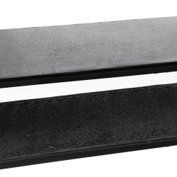 Set de 2 consoles en fonte d’aluminium finition noire irisée