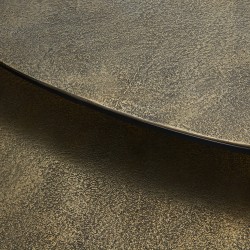 Set de 2 table basses galet gold
