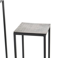 Set de 2 sellettes aluminium silver