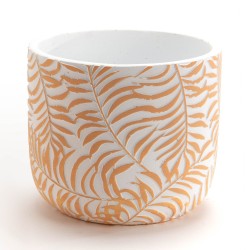 Cache pot Feuilles jaune...