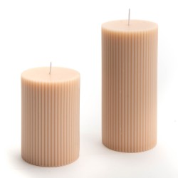 Bougie Strie Petit modèle nude (lot de 6)