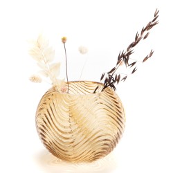 Vase boule Nais moutarde
