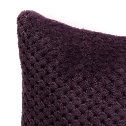 Coussin Damier 40x40 cm prune