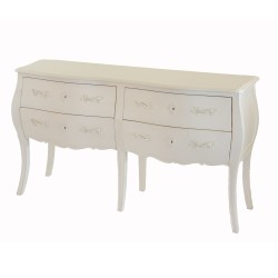 Commode double Murano blanche