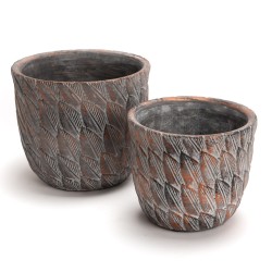 Cache pot feuille Campagne petit modèle