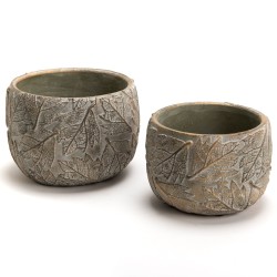 Cache pot Feuille doré petit modèle