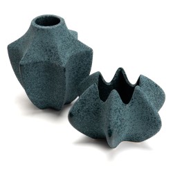 Vase Melina bleu hauteur 17 cm