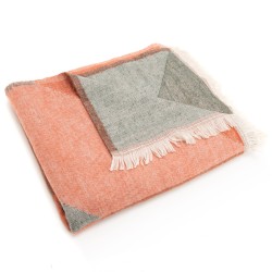Plaid Alice 130x170 cm gris terracotta