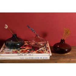 Vase Lisa rose en verre