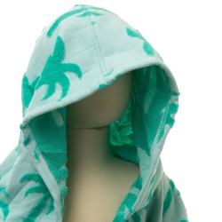 Poncho de plage bleu enfant 7 à 10 ans