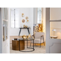 Lampe Basile blanc marbré