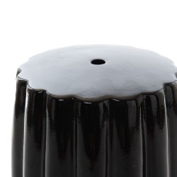 Tabouret Hortance noir en céramique