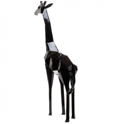 Girafe origami noir 140 cm