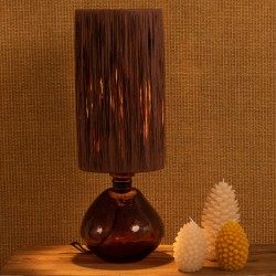 Lampe en verre rouge 45 cm