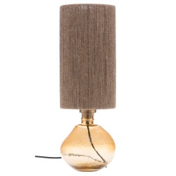 Lampe en verre taupe 45 cm
