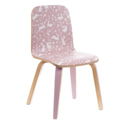 Chaise enfant rose lapin...