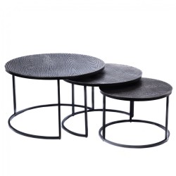 Set de 3 tables basses Etain