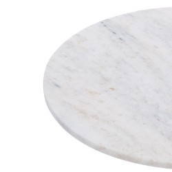 Bout de canapé Marbre blanc 46 cm