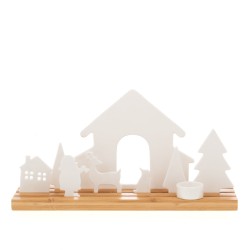 Bougeoir village de Noël