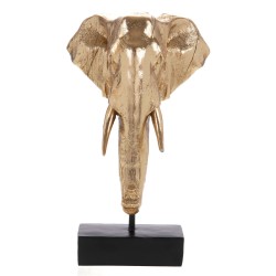 Statue éléphant doré 18,5 cm