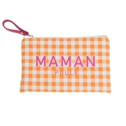 Pochette Maman poule 12x20 cm
