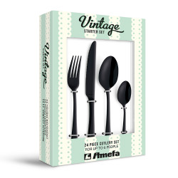 Coffret 24 pièces Vintage noir