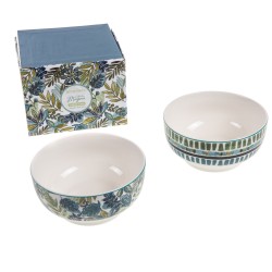Coffret 2 bols Mayra bleu