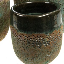 Set de 3 cache-pot Samoa vert