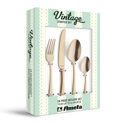 Coffret 24 pièces Vintage doré