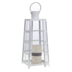 Lanterne Nayo métal blanc
