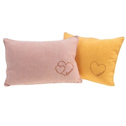 Coussin cœur brodé 40 x 60...