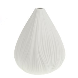 Lampe Flore blanche en porcelaine 25 cm