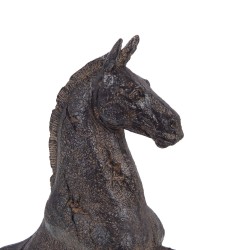Cheval rustique cabre sur socle