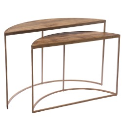 Lot de 2 consoles demi-lune...